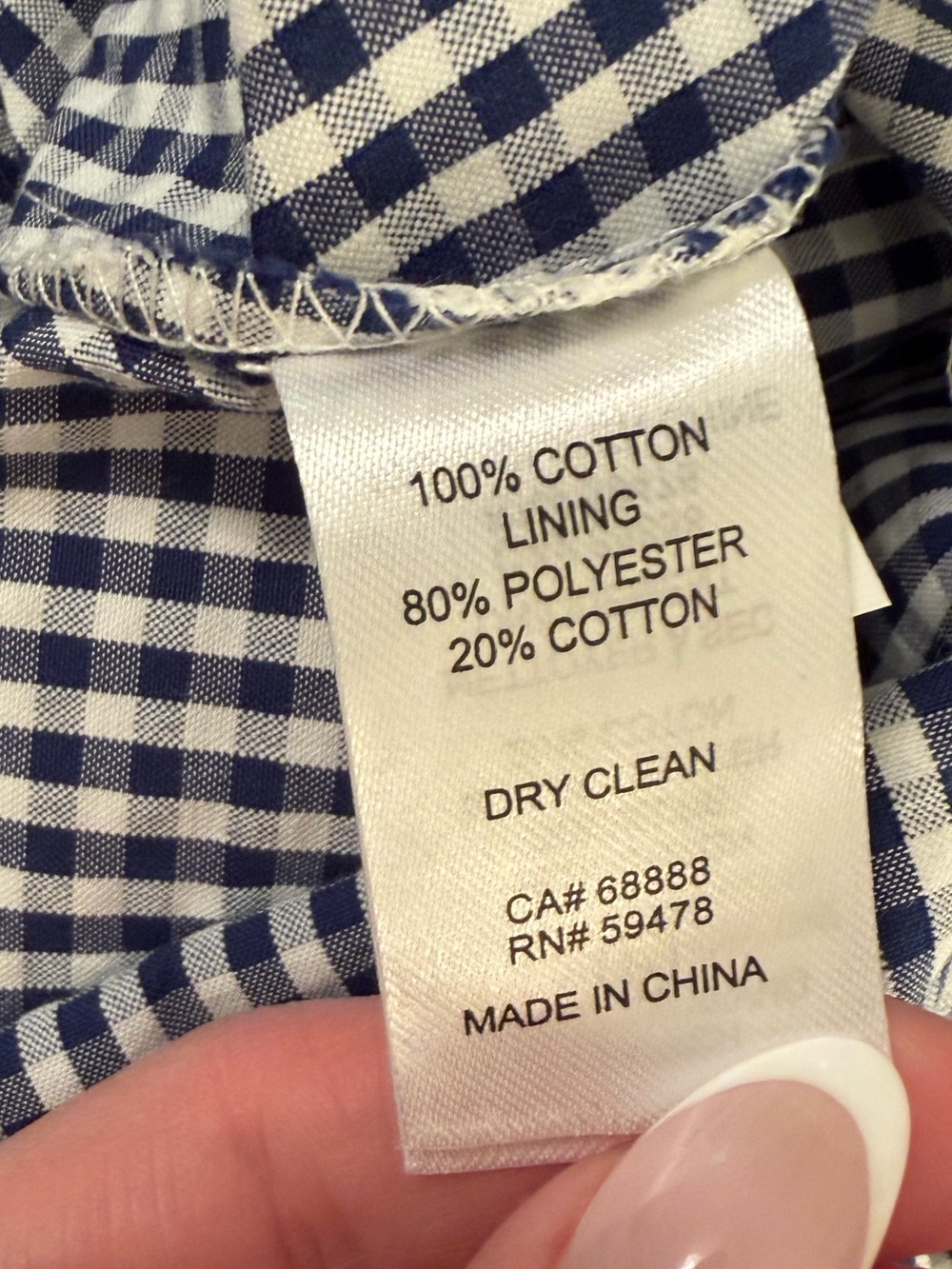 House of Harlow 1960 Gingham Seersucker Smocked Maxi Dress Blue White M NWT - Picture 9 of 9